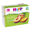 hipp bio, frutta grattugiata mela pesca 4+ mesi, 4 x 100 g