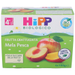 hipp biologico mela pesca frutta grattugiata 4x100 g