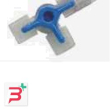 rubinetto a 3 vie delta 3w white connettori luer lock girevoli 1 pezzo