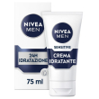 nivea men sensitive crema idratante 75 ml, crema viso uomo lenitiva per pelli sensibili e delicate