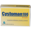 abi pharmaceutical cystoman 100, integratore drenaggio liquidi, 30 capsule - supporto per vie urinar