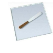 spatola inox manico legno cm20