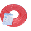 cuscino antidecubito pneumatico in gomma rossa. larghezza della ciambe