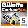gillette contour plus new ricariche 5 pz