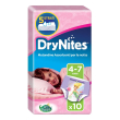 drynites mutandine assorbenti notturne per bambine girl 17-30 chilogrammi taglia media confezione da