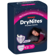 huggies drynites girl mutandine assorbenti per la notte 30-48kg 9 pezzi