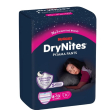 huggies drynites mutandine assorbenti ragazze 8-13 anni 9 pezzi