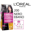 l'oreal paris - tintura capelli casting crème gloss - 200 nero ebano senza ammoniaca