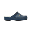 scholl clog backguard zoccolo in pelle traforata blu navy taglia 41