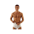cotton slip con pelotte vita bassa taglia 4 grigio melange scudotex - luropas