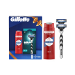 gillette giftset rasoio mach3 + gel old spice 250 ml