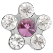 system75 margherita cristallo-rosa 5mm acciaio