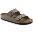 birkenstock arizona stone in materiale birko-flor nubuck unisex 35