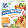 rice &rice  snack alla mela  senza glutine  prodotte con riso e mais italiani, contengono solo 83 kc