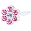 blomdahl foralobo mp daisy 5mm rose/crystal 1pz