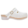 dr. scholl clog super comfort con cinturino bianco n°38
