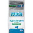 vet life cane hypoallergenic uova riso - cibo completo dietetico per intolleranze e pelle 2 kg