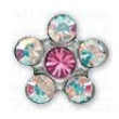 inverness orecchini fiore crystal/rosa gambo titanio r120st
