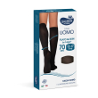 calza uomo sauber q-skin 70 denari antracite taglia m - compressione graduata e traspirabilità per