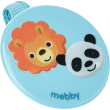 mebby clip portasucchietto colore blu con disegno animali