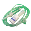 deflussore con regolatore di flusso a gravita' con perforatore 5/250ml