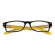 corpootto occhiali lettura bicolor nero/giallo +2,50 - occhiali da lettura unisex