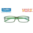 corpootto occhiali per lettura work verde +2,50 diottrie - stile elegante e comfort ottimale