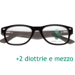 corpootto pc vision occhiali per lettura unisex colore nero +2,50 + astuccio in pelle
