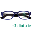 corpootto pc vision occhiali per lettura unisex colore blu +3,00 + astuccio in pelle