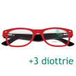 corpootto pc vision occhiali per lettura unisex colore rosso +3,00 + astuccio in pelle