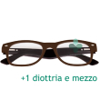 corpootto pc vision occhiali per lettura unisex colore marrone +1,50 + astuccio in pelle