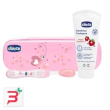 chicco set dentale rosa con fluoro