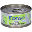 monge jelly filetti di tonno con surimi gatti adulti 80 g mangime