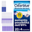 ricariche monitor di fertilità clearblue, 20 test ovulazione + 4 gravidanza
