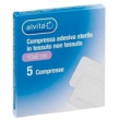 alvita garza compressa adesiva sterile in tessuto non tessuto estensibile bianco 10x6cm 5 pezzi