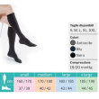 kamila gambaletto cotton mmhg 18 uomo maglia trama nero extralarge