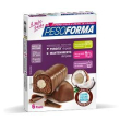 pesoforma barrette al cioccolato cuore gusto cocco pasto sostitutivo 12 pezzi