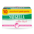 saugella cotton touch, assorbenti post parto, antibatterici, 10 pz