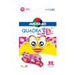 cerotto master-aid quadra 3d girls 20 pezzi assortiti st