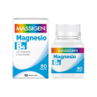 massigen - magnesio b6, 60 capsule, integratore per funzione muscolare e nervosa, contribuisce al be