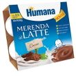 humana merenda latte e cioccolato 4 x 100 grammi