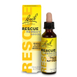 rescue remedy, giallo acceso, 20 millilitri, per la salute mentale, con alcol di uva, essenze della
