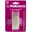 toothpicks natural - 50 bastoncini in bamboo per l'igiene dentale