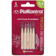 interbrush natural 0,4 mm plakkontrol, scovolini interdentali in bamboo, 5 pezzi