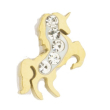 orecchino unicorno oro strass