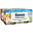 humana naturcare - omogenizzato biologico frutta pera , 4x80 gr 4+ mesi