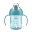 chicco tazza training - beccuccio antigoccia  con manici removibili blu 6m+