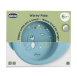 chicco warmy plate piatto per pappa calda 6m+ azzurro