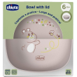 chicco ciotola con coperchio 6m+ rosa 1 pezzo