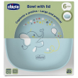 chicco ciotola con coperchio 6m+ azzurro 1 pezzo